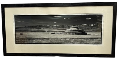 Lot 1489 - Maxwell Mackenzie (American) photographic print - Near Twin Bridges, Madison County, Montana 1999, signed, titled and editioned, 6/50, 42cm x 124cm, in glazed frame