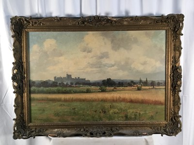 Lot 187 - Arthur William Head (1861-1930), oil on canvas - Windsor Castle in a landscape with poppies, signed and dated in moulded gilt frame