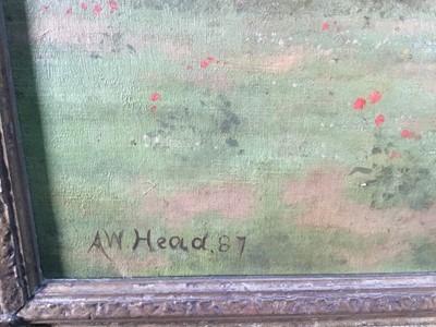 Lot 187 - Arthur William Head (1861-1930), oil on canvas - Windsor Castle in a landscape with poppies, signed and dated in moulded gilt frame