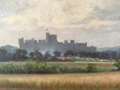 Lot 187 - Arthur William Head (1861-1930), oil on canvas - Windsor Castle in a landscape with poppies, signed and dated in moulded gilt frame