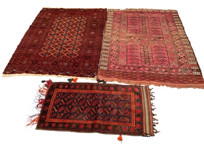 Lot 1745 - Pakistani Tekke rug, and two similar rugs. (3)