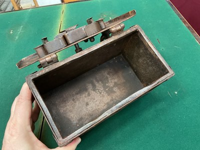 Lot 969 - 18th century iron strong box