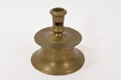 Lot 16th century copper alloy capstan candlestick