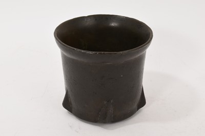 Lot 16th century leaded bronze mortar