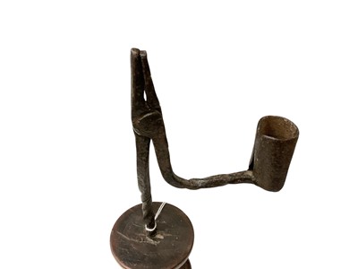 Lot 979 - 18th century iron and walnut rushnip