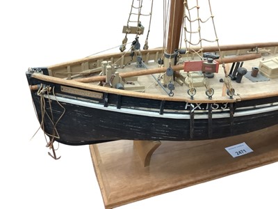 Lot 2471 - Scratch built model of a ship