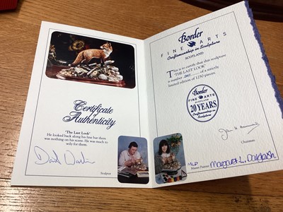 Lot 1120 - Border Fine Arts limited edition sculpture - The Last Look, no.947 of 1250, 36cm wide, 27cm high