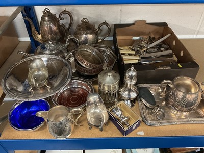 Lot 78 - Victorian silver plated tea and coffee set and various antique silver plated wares