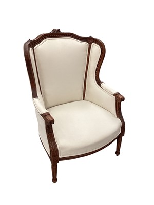 Lot 1730 - French style hardwood armchair