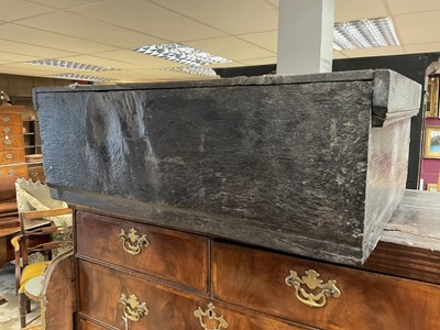 Lot 1532 - Rare Charles II oak two door mural cupboard
