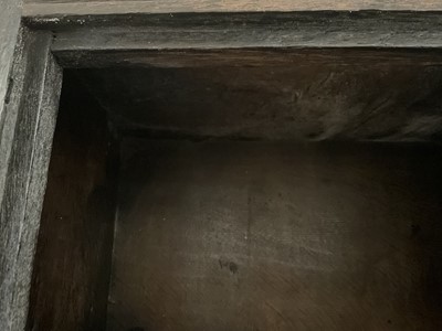 Lot 1532 - Rare Charles II oak two door mural cupboard