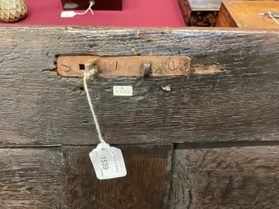 Lot 1539 - 17th century and later carved oak coffer