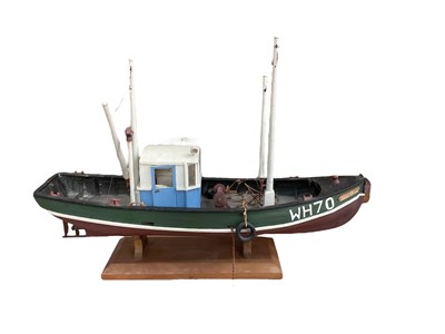 Lot 298 - Painted model boat on stand