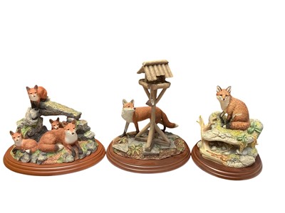 Lot 1173 - Three Border Fine Arts sculptures - Rocky Den, The Scrounger and Safe Outlook