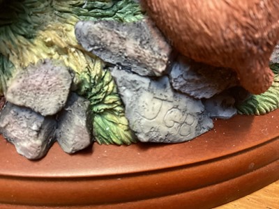 Lot 1173 - Three Border Fine Arts sculptures - Rocky Den, The Scrounger and Safe Outlook