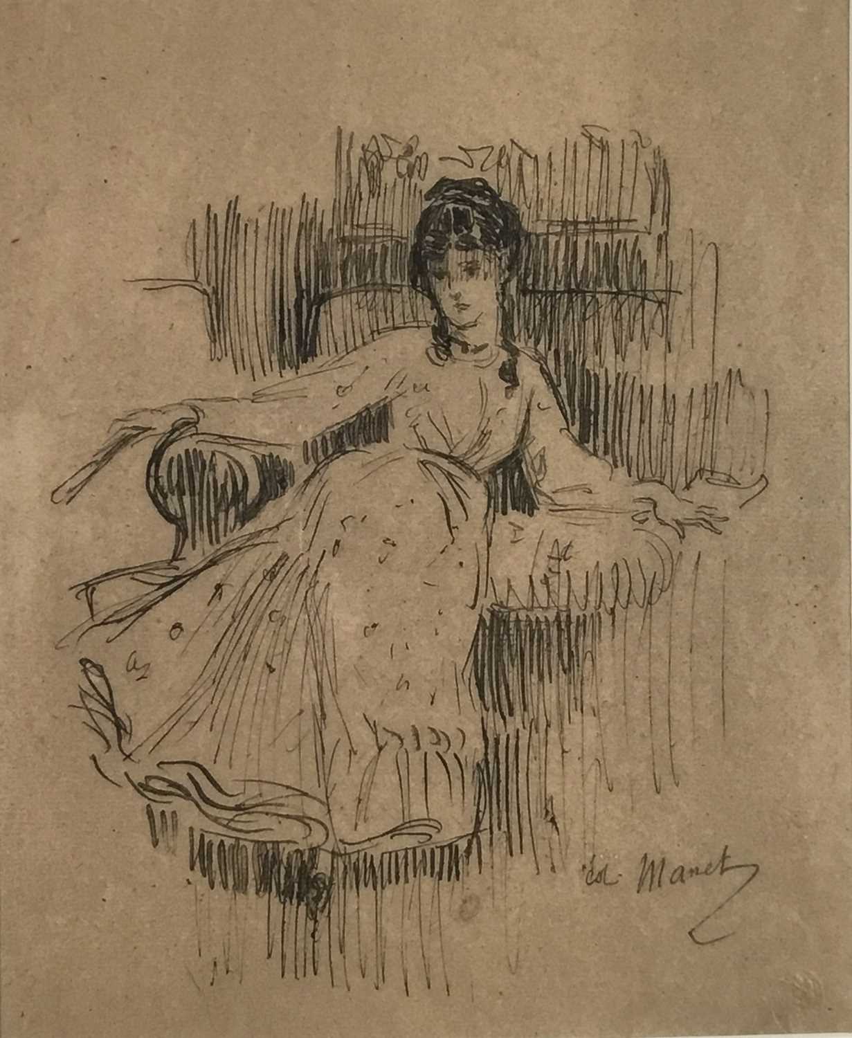 Manet Window Lot 57 - Edouard Manet, lithographic print of Berthe