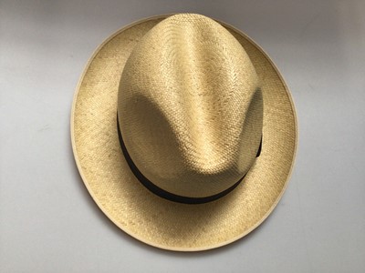 Lot 2165 - Two Australian fur felt hats, Akubra and Countrystyle both 59, as new, and a Panama straw hat size 7 1/4 (59).