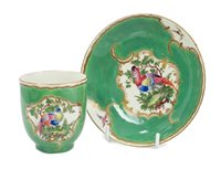 Lot 159 - 18th century Worcester coffee cup and saucer,...