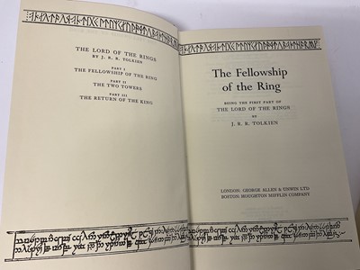 Lot 1655 - Lord of the Rings - three volumes, and another book by Tolkien