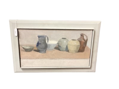 Lot 398 - Charles McCarthy (20th century) oil on canvas, objects