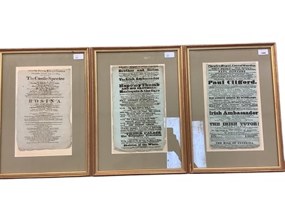 Lot 1480 - Three 19th century Theatre Royal, Covent Garden bill posters framed & glazed (3)