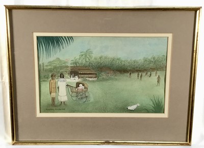 Lot 226 - Rosemary Grimble, watercolour - pair of colonial scenes