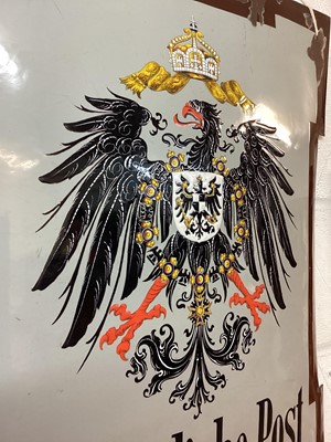 Lot 837 - Imperial German ‘Kaiserliche Post’ enamel post office sign