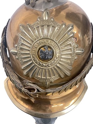 Lot 820 - Imperial German composite Garde du Corps troopers helmet with eagle surmount.