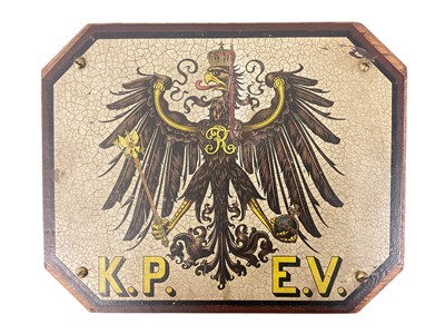 Lot 836 - Imperial German Post Office painted metal sign