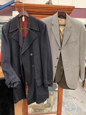 Lot 790 - Group of men's clothing including jackets, suits and coats. Makes include Daks, Daniel Copping tailor, Gieves & Hawkes, Karl Kaiser (new with tag), Chester Barrie for Burberry, Dunhill and...