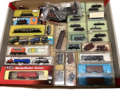 Lot 1898 - Selection of N Gauge rolling stock including private wagons & tankers, approx 120 total