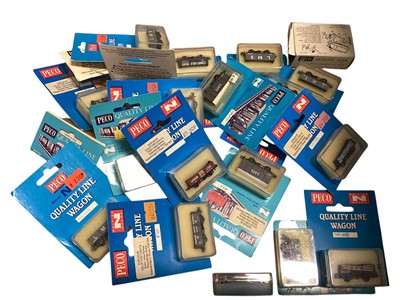 Lot 1902 - Peco Quality Line N Gauge rolling stock, on card (x32), plus wagon kits (x6), (1 box)
