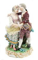 Lot 183 - 19th century Minton group of a young couple...