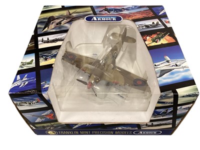 Lot Franklin Mint Armour Collection 1:48 scale diecast model Hurricane MkIIB Tropical RAF274SQN, in original box No.B11B576 (1)