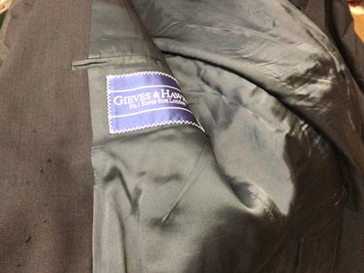 Lot 2158 - Daniel Copping men's grey pinstripe suit, two Gieves & Hawkes jackets size 42 L. Sidi by gft Prince of Wales check jacket, dark blue jacket by Aprite Smith