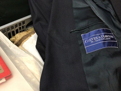 Lot 2158 - Daniel Copping men's grey pinstripe suit, two Gieves & Hawkes jackets size 42 L. Sidi by gft Prince of Wales check jacket, dark blue jacket by Aprite Smith