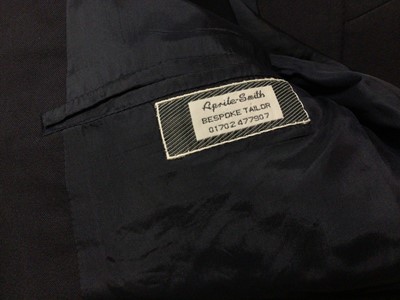 Lot 2158 - Daniel Copping men's grey pinstripe suit, two Gieves & Hawkes jackets size 42 L. Sidi by gft Prince of Wales check jacket, dark blue jacket by Aprite Smith