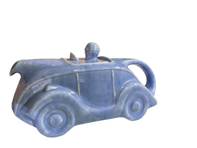 Lot 94 - Vintage Sadler racing car teapot, with impressed marks to to base, approximately 22cm in length.