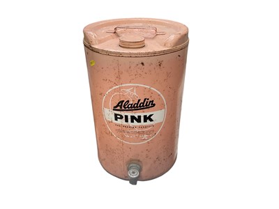 Lot 89 - Original Aladdin Pink paraffin 5 gallon drum, 43cm in overall height.