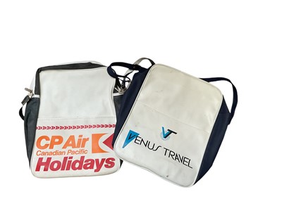 Lot 116 - Vintage Canada Pacific and Venus vinyl travel bags (2)