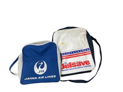 Lot 117 - Vintage Japan Air Lines and Jet Save travel bags (2).