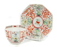 Lot 192 - A Chelsea small octagonal tea bowl and saucer,...