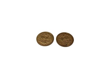 Lot 457 - G.B. - Gold Sovereigns Edward VII 1908 & 1909 F-GF (2 coins)