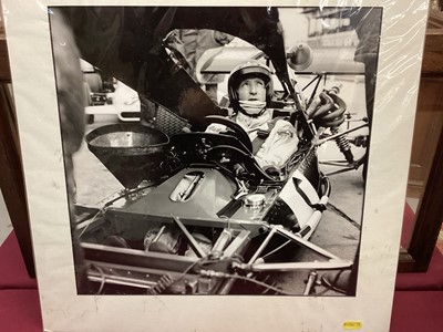 Lot 149 - Large scale print of Jochen Rindt sitting in a Lotus 69 Formula 2, 1970.