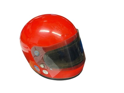 Lot 136 - Red full face crash helmet.