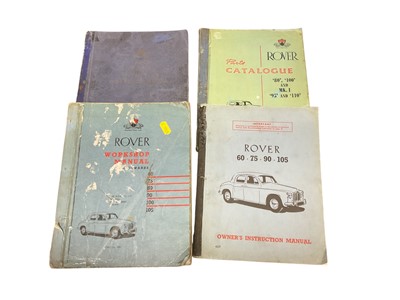 Lot 145 - Group of four Rover P4 workshop manuals, instruction manuals and parts catalogues (4).