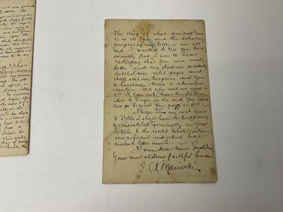 Lot 1638 - Joseph Conrad interest - Handwritten letter