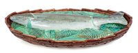 Lot 201 - Victorian George Jones Majolica fish dish and...