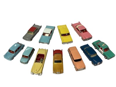 Lot 1836 - Dinky unboxed selection of saloon & other cars, including Mercedes Benz, Packard Clipper, Studebaker etc. including repaints