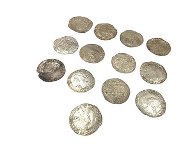 Lot 494 - G.B. - Charles I silver hammered coins, Shillings m/m star 1640-41 bust 6 (Rev: With broad sheild) x 13 (N.B. Mixed grades Fair-GF) (13 coins)